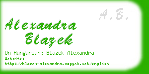 alexandra blazek business card